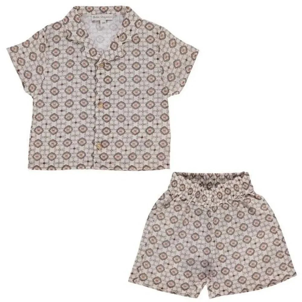 NWT BEBE ORGANICS Jules Simple Set - Azulejo - 6M Boys